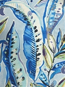 Enrique Bahama Leaf Print Regal Fabric